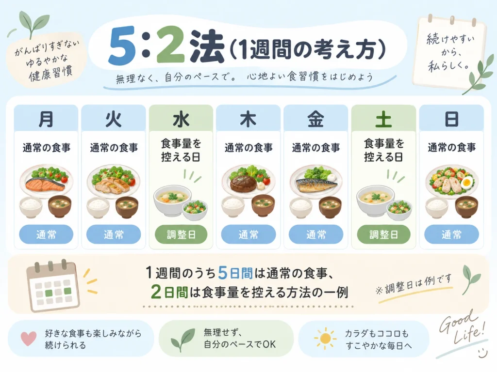 インターミテントファスティング　5:2法
