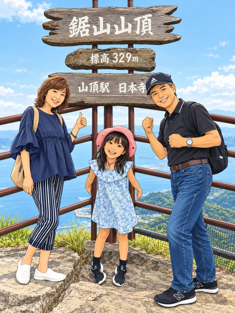 鋸山　登山　孫