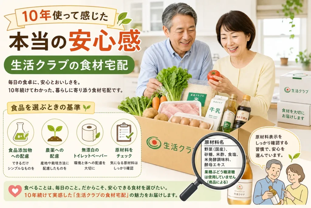 生活クラブ 食材宅配 10年 安心感 レビュー