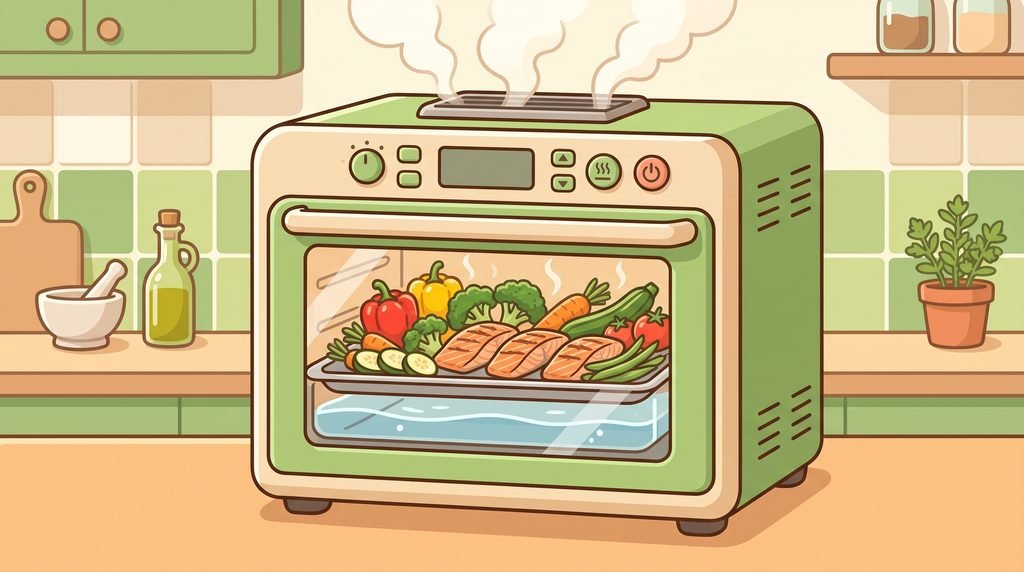 スチームオーブン AGE 抑制 調理 イラスト